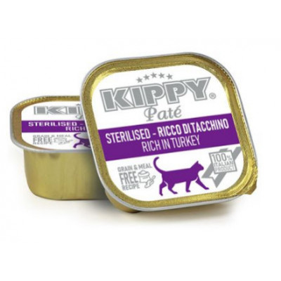 Kippy (Кіппі) Pate Cat Sterilised Turkey — Вологий корм для стерилізованих кішок з індичкою (паштет) 90 г