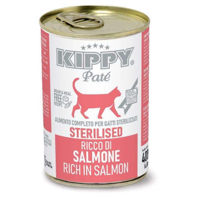 Kippy (Кіппі) Pate Cat Sterilised Salmon — Вологий корм для стерилізованих кішок із лососем (паштет) 400 г