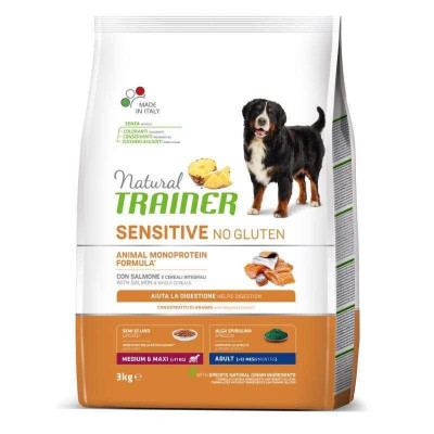 Trainer (Трейнер) Natura Dog Sensitive Сухий корм для собак середніх і великих порід, з лососем 3 кг