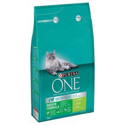 Сухий корм для домашніх кішок Purina One Indoor Formula Cat Turkey 3 кг