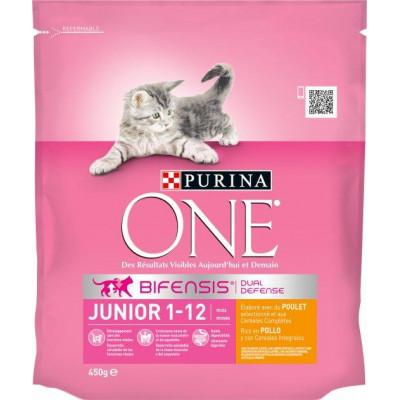 Сухий корм для кошенят Purina One Junior з куркою та цільними злаками 450 г