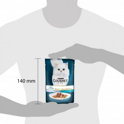 Вологий корм для кішок Gourmet (Гурме) Mon Petit з яловичиною (кусочки в соусі) 50 г*30 шт