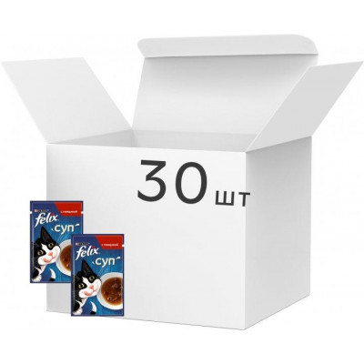 Вологий корм FELIX Sensations Soup Суп із тріскою 48 г*30 шт.