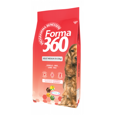Сухий корм Forma 360 для собак середніх порід із ягням та рисом 12 кг