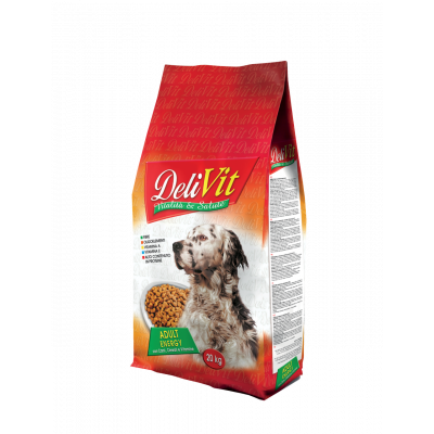 Сухий корм DeliVit Adult Dog Energy для активних собак, з м'ясом 20 кг