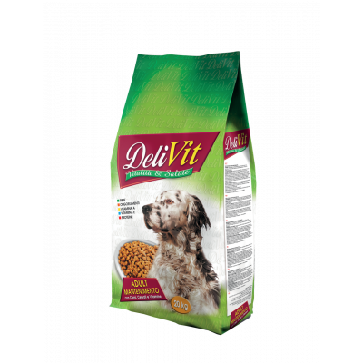 Сухий корм DeliVit Adult Dog Maintenmento для собак, з м'ясом 20 кг