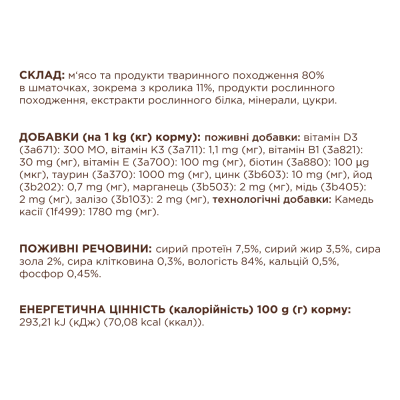 Вологий корм Клуб 4 лапи для кішок, кролик у желе 24 шт.* 85 г