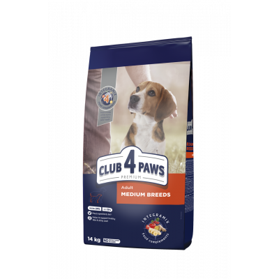 Сухий корм Клуб 4 Лапи Adult Medium Breeds для собак середніх порід 14 кг