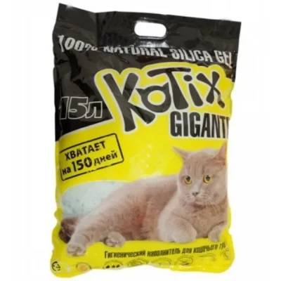 Kotix (Котикс) Силікагелевий наповнитель для котячого туалету 15 літрів