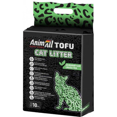 AnimAll Tofu Наповнювач соєвий, з ароматом зеленого чаю 10 літрів
