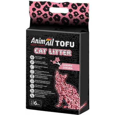 AnimAll Tofu Наповнювач соєвий, з ароматом сакури 6 літрів / 2.6 кг