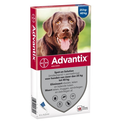 Bayer Advantix (Адвантикс) для собак вагою 25-40 кг, 1 піпетка 4 мл