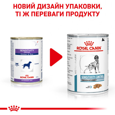 Влажный корм для собак с чувствительным пищеварением Royal Canin Sensitivity Control Chicken With Rice 420 г (курица)