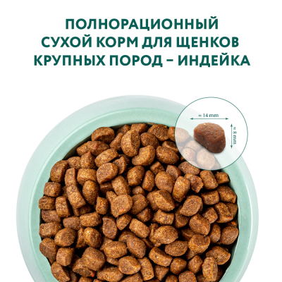 OPTIMEAL сухий корм для цуценят великих порід з індичкою 12 кг