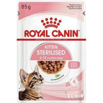 Вологий корм для стерилізованих кошенят ROYAL CANIN KITTEN STERILISED IN GRAVY 85 г * 12 шт